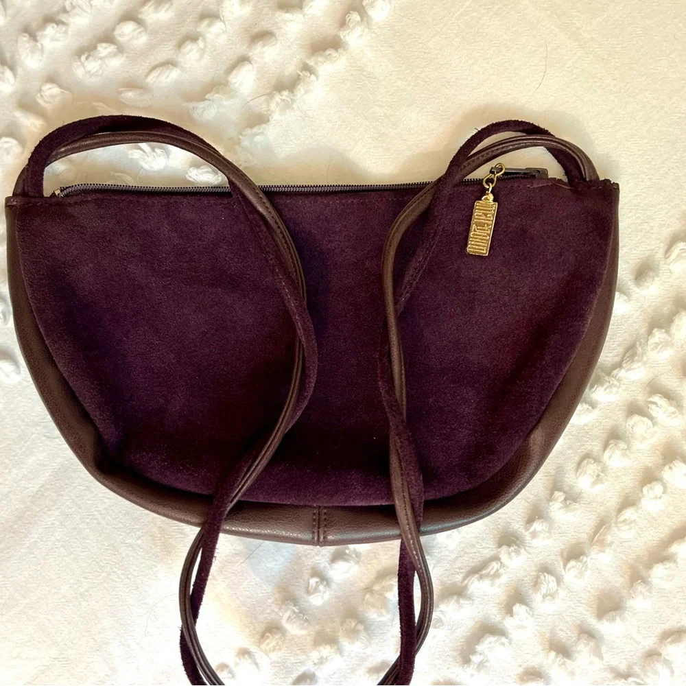 Vintage Margolin Suede Deep Purple Handbag - Picture 4 of 9